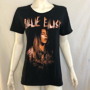 Billie Eilish 2020 orange and black t shirt cut neck size medium